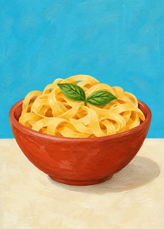 Bowl of Pasta with Basil