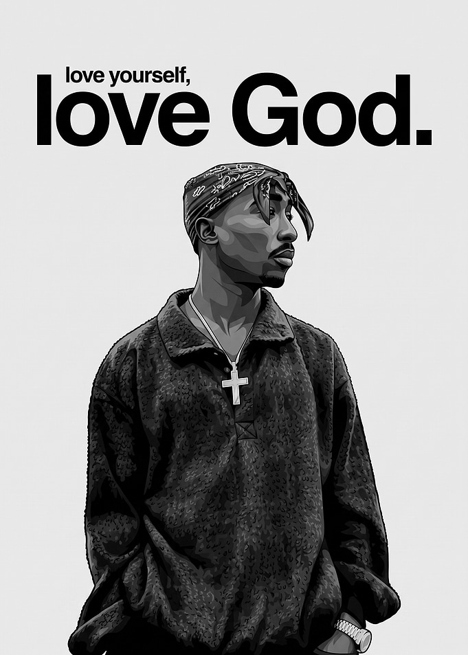 Tupac Shakur Inspirational Portrait