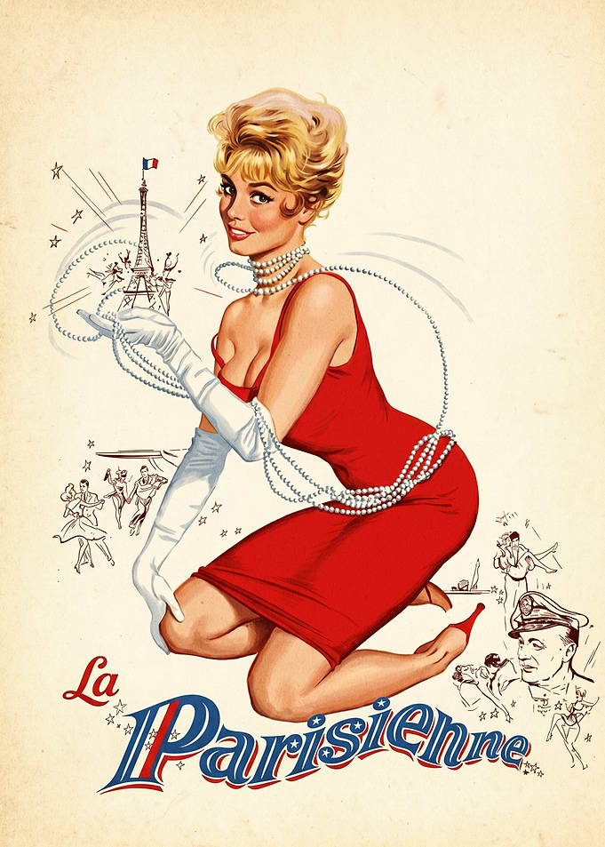 La Parisienne Vintage Pin-up Poster