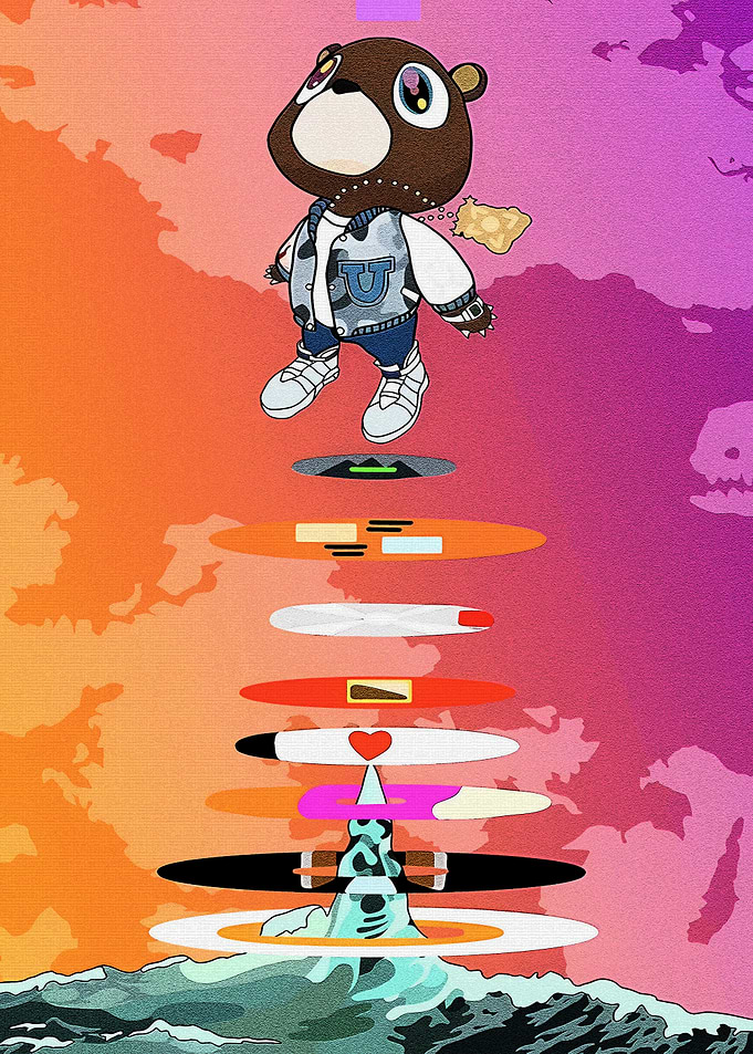 Kanye West Graduation Bear Art