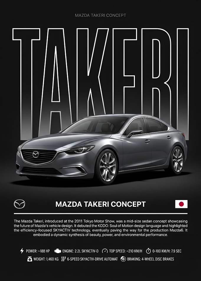 Mazda Takeri Concept Car Poster