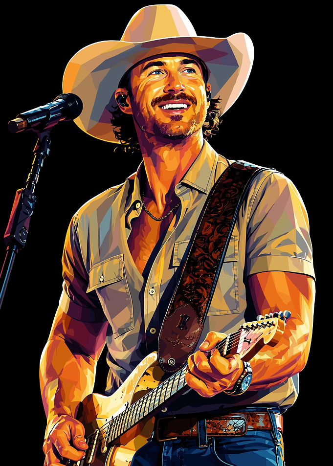 Riley Green Country Music Portrait