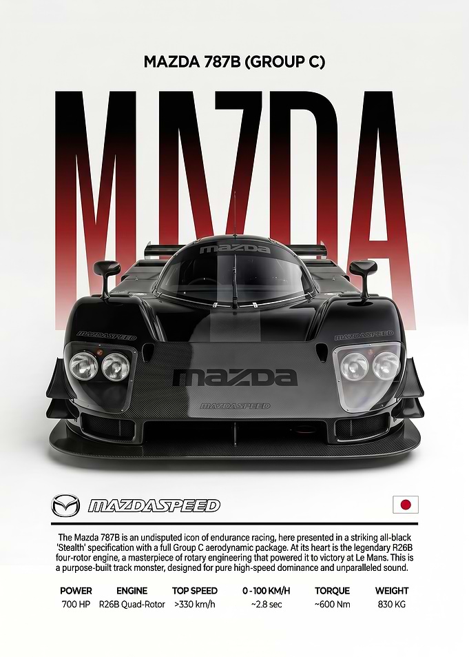 Mazda 787B Stealth Edition Poster