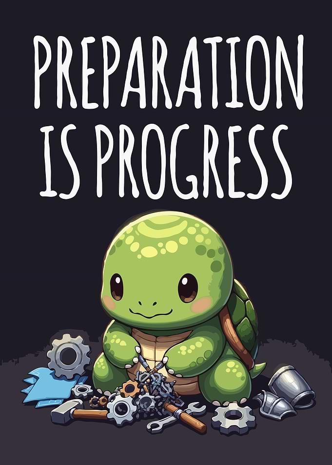 Cute Turtle Mechanic Inspirational Poster