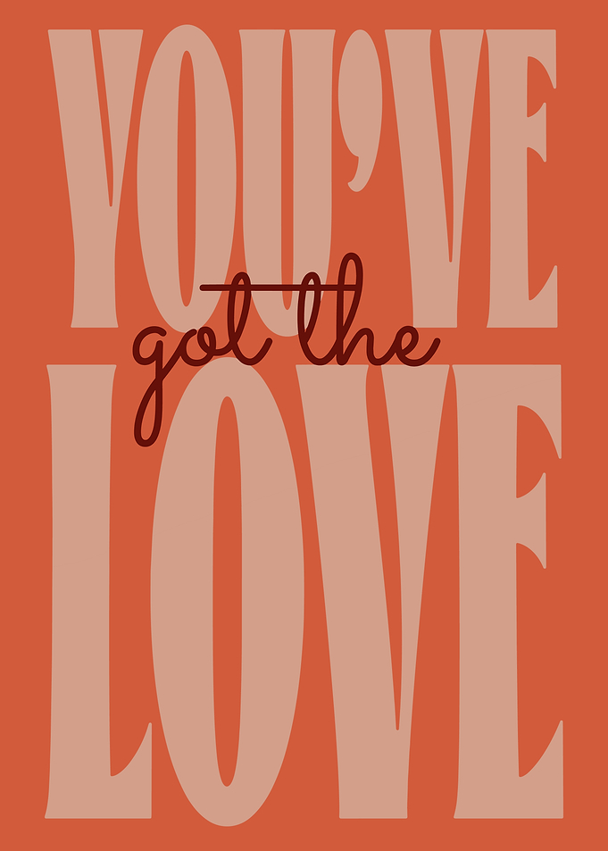 You've Got the Love Typography – Minimalist Pink and Terracotta Wall Art Poster