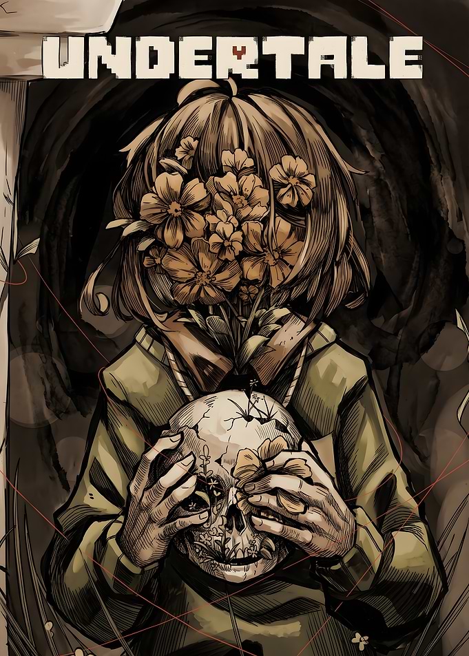 Undertale Frisk and Skull Fan Art