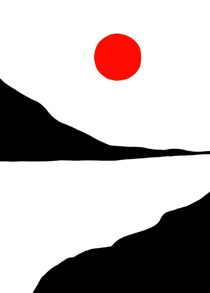 Minimalist Black and White Landscape