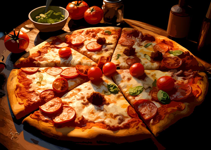 Freshly Baked Tomato Basil Pizza