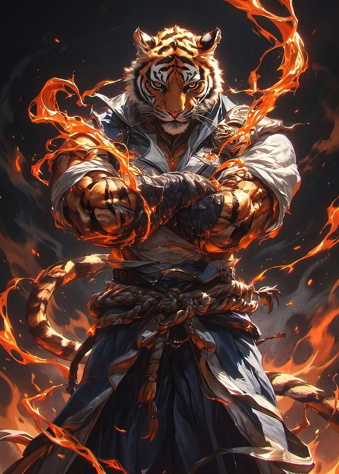 Fiery Tiger Warrior Martial Artist