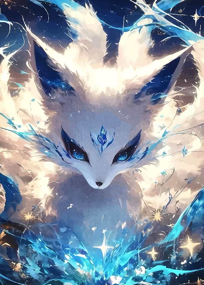 Mystical Nine-Tailed Ice Fox