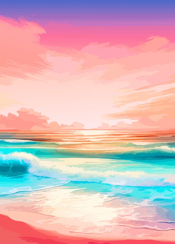 Vibrant Tropical Sunset Ocean View