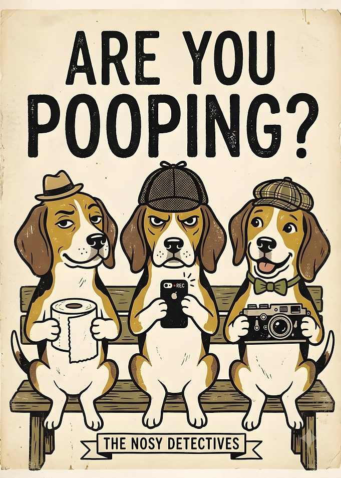 Are You Pooping? Nosy Detectives Poster