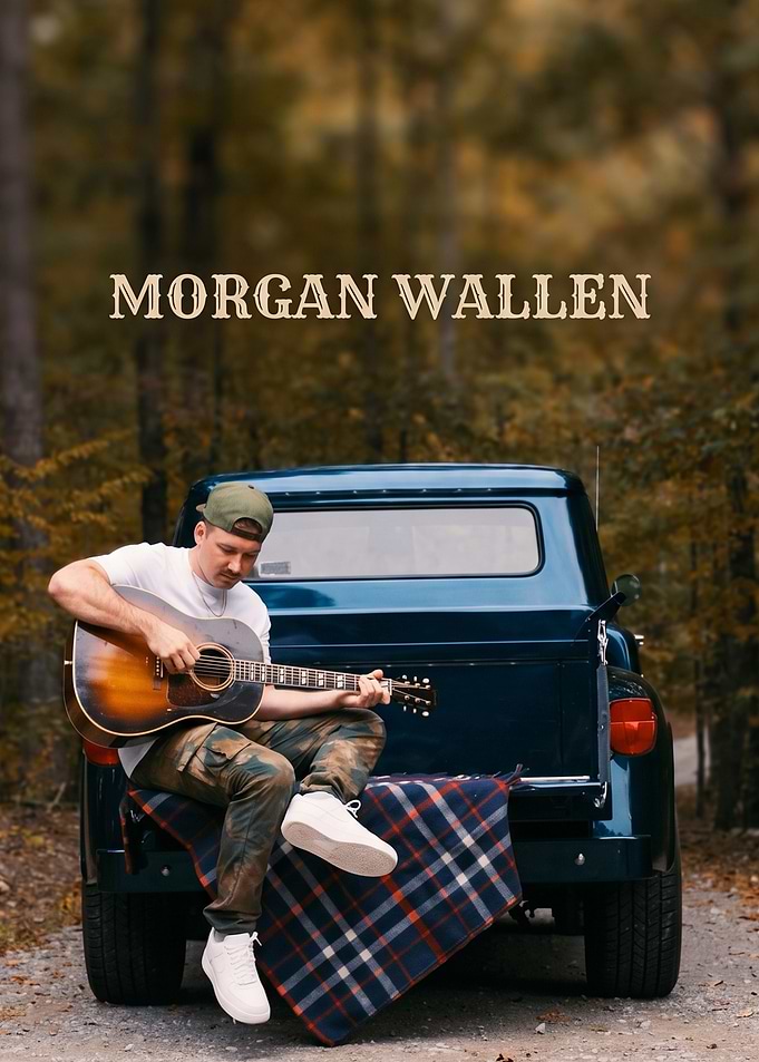 Morgan Wallen Playing Guitar on Truck