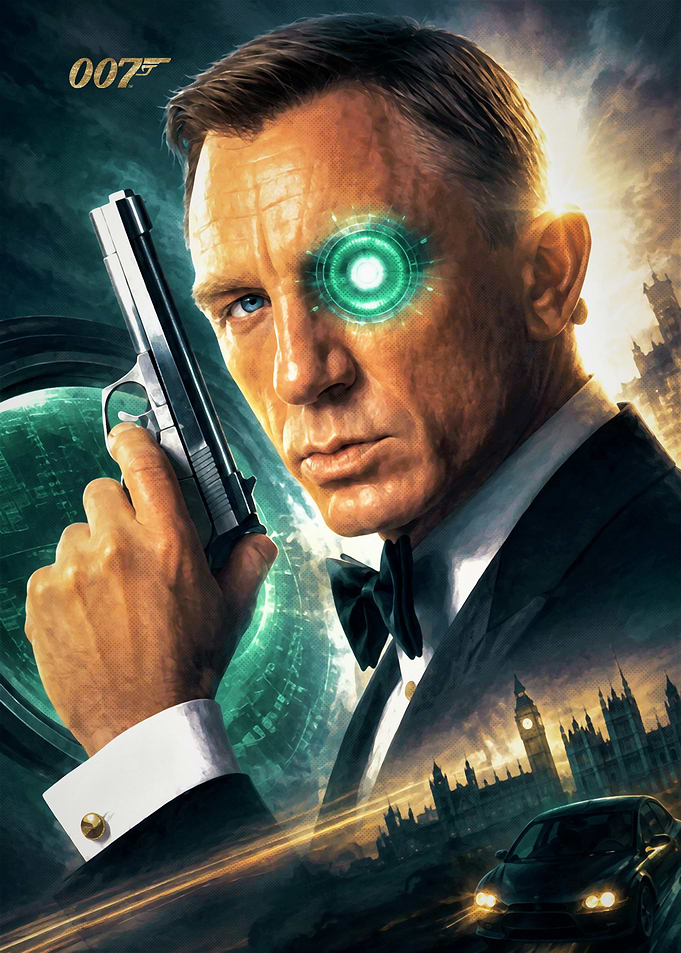James Bond 007 Cybernetic Poster