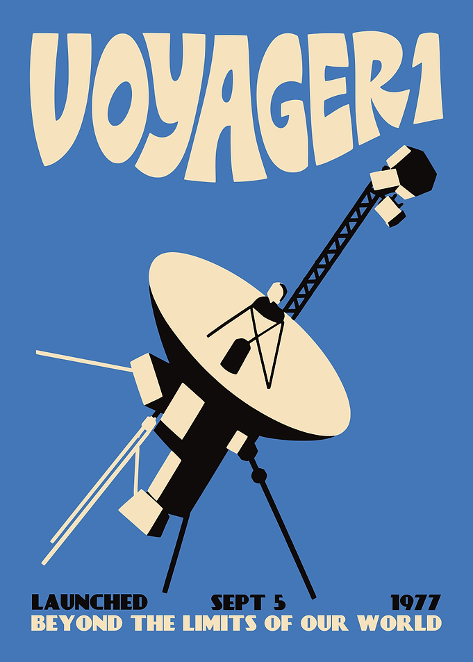 Voyager 1 Space Probe Poster