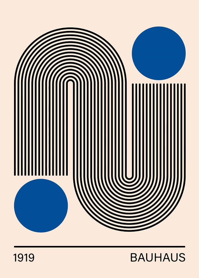 Bauhaus Minimalist Geometric Poster