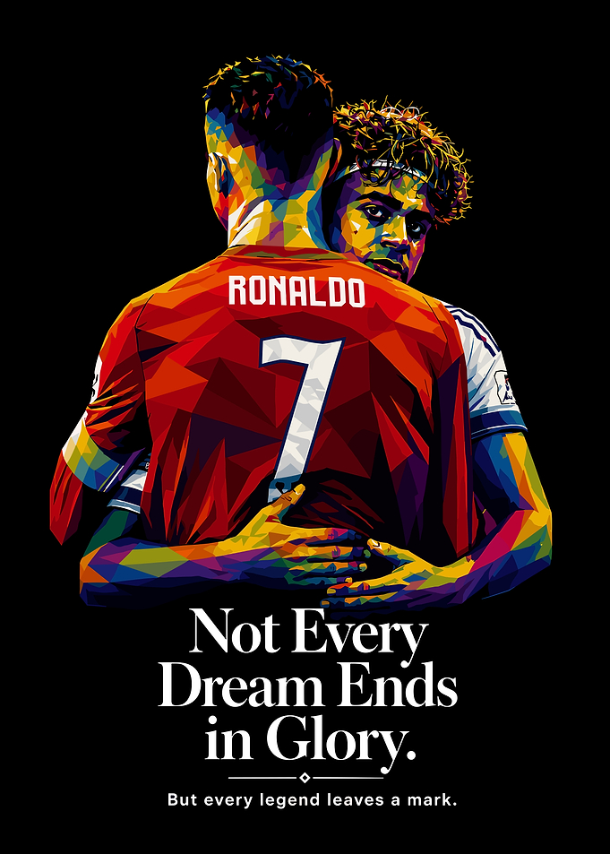 Cristiano Ronaldo Low Poly Art Poster
