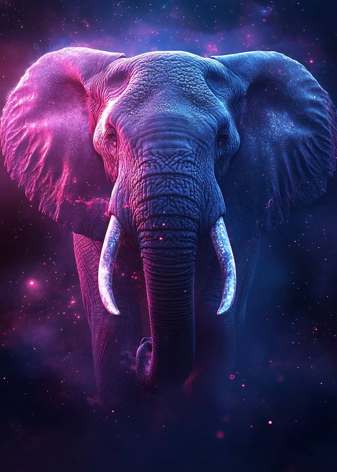 Cosmic Elephant in Deep Space