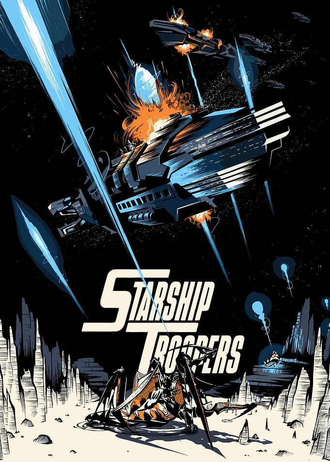Starship Troopers Space Battle Poster