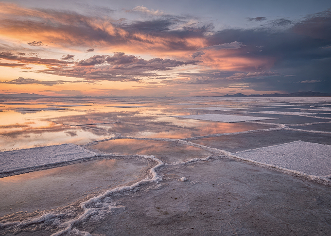 Sunset over Salar de Uyuni