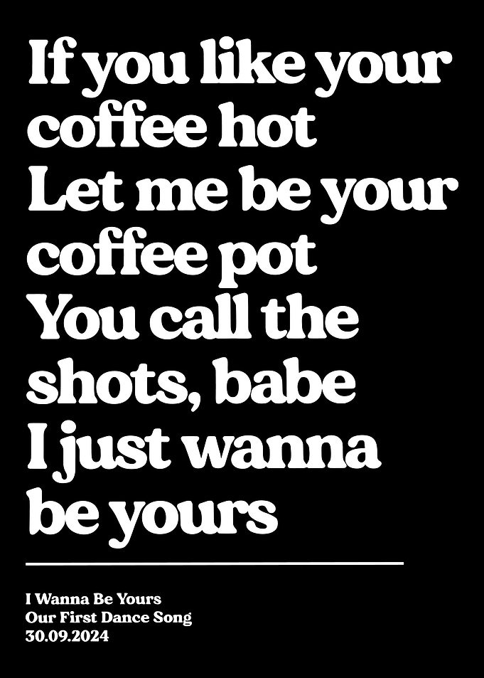 I Wanna Be Yours Minimalist Love Wall Art