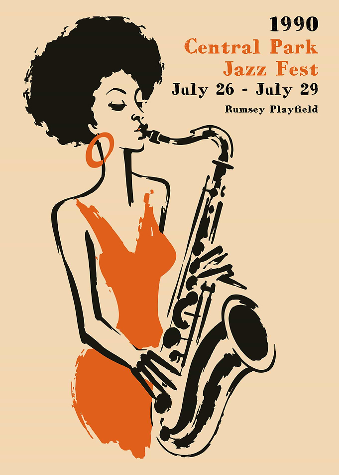 1990 Central Park Jazz Fest Poster