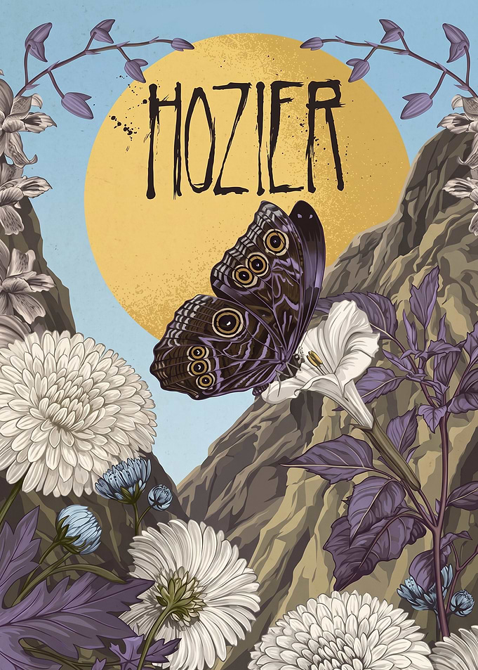 Hozier Butterfly and Floral Art