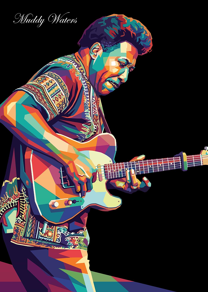 Muddy Waters Pop Art Portrait