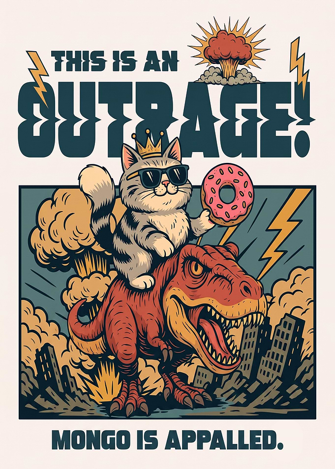 Cat Riding Dinosaur Dungeon