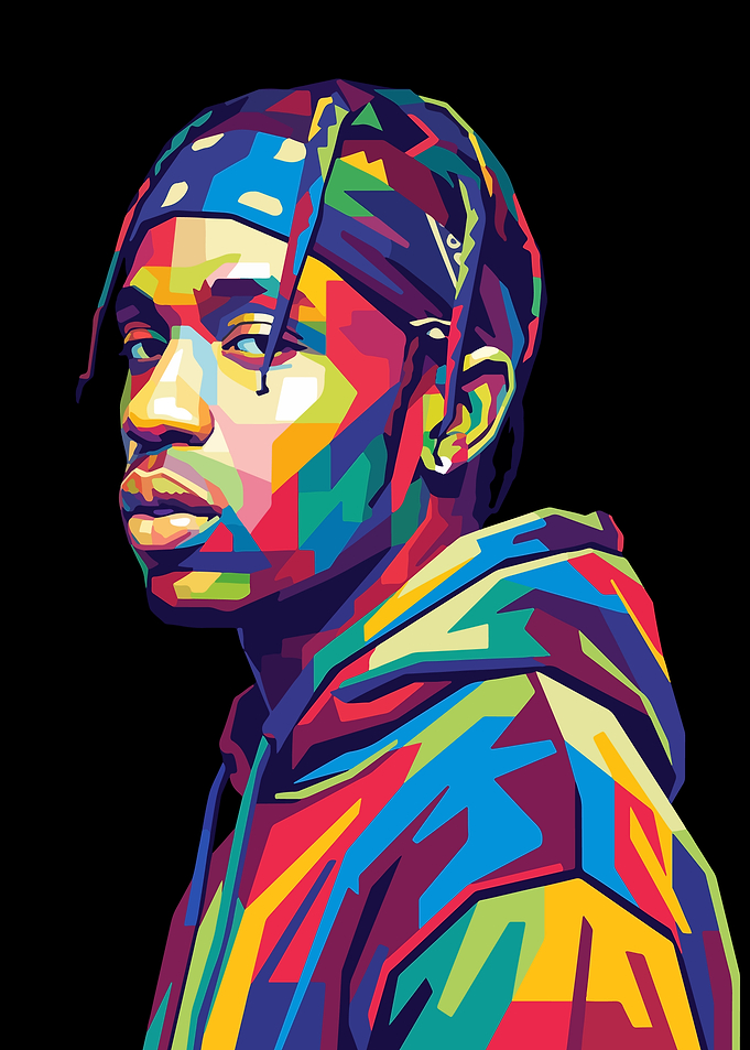 Travis Scott WPAP Pop Art Portrait