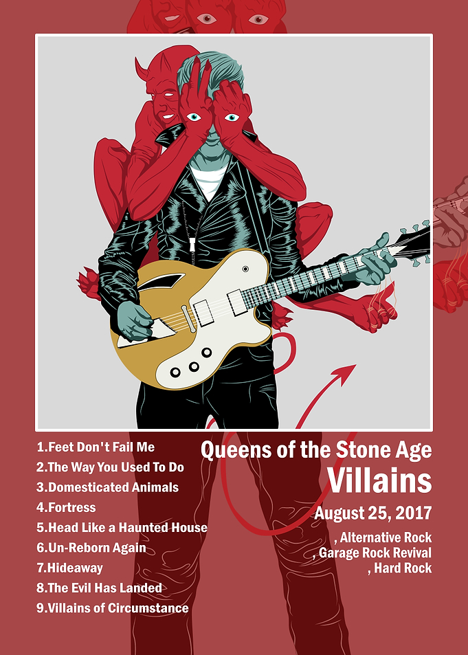 Queens of the Stone Age Villains Poster