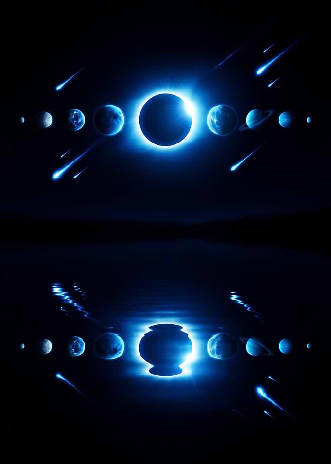 Solar Eclipse and Planetary Alignment