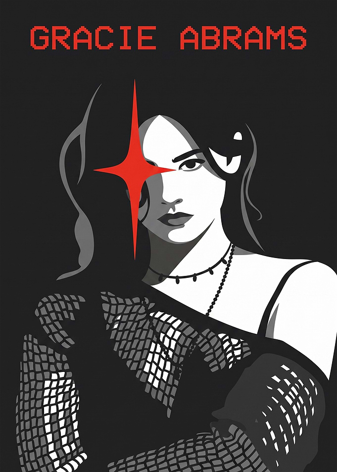 Gracie Abrams Minimalist Portrait Poster