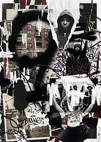Hip Hop Urban Collage Art