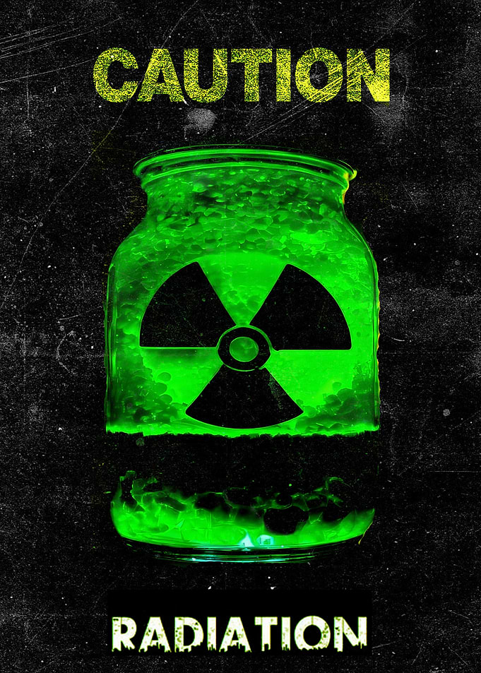 Caution Radiation Minimalist Posters