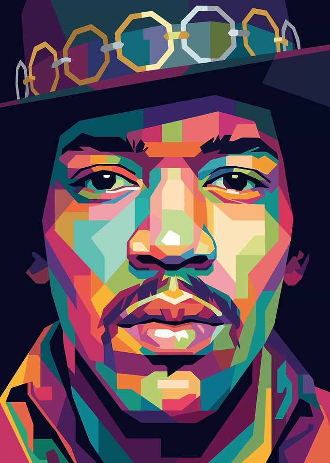 Jimi Hendrix Pop Art Portrait