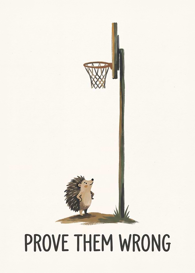 Hedgehog Basketball Inspirational Poster