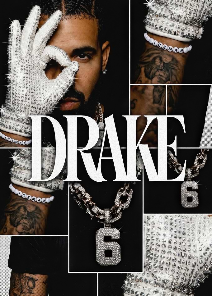 Drake Music Artist Collage Poster