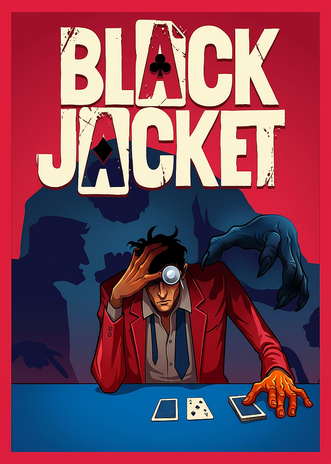 Black Jacket Card Game Poster