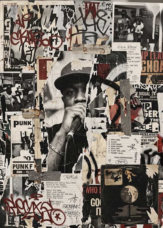 Urban Hip Hop Collage Poster