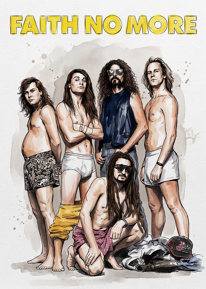 Faith No More Band Illustration