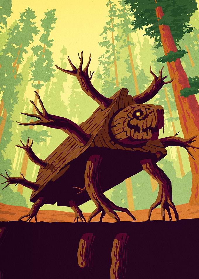 Tree Monster Creature in Forest