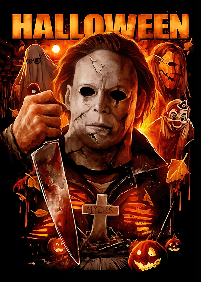 Halloween Michael Myers Horror Poster Art