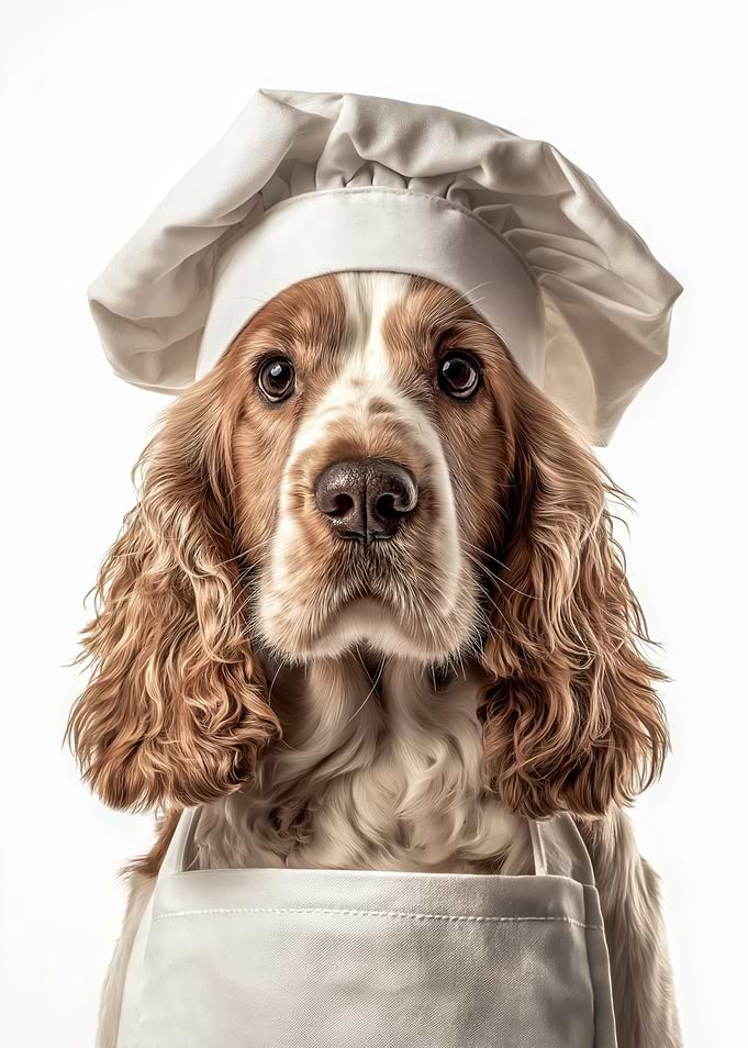 Adorable English Cocker Spaniel Chef