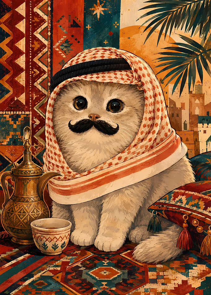 The Mustached Cat