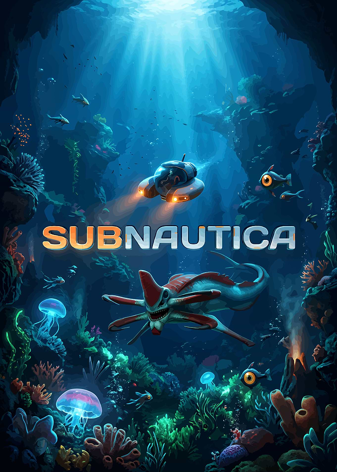 Subnautica Underwater Exploration Game Poster