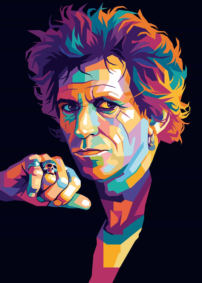 Keith Richards Pop Art Portrait