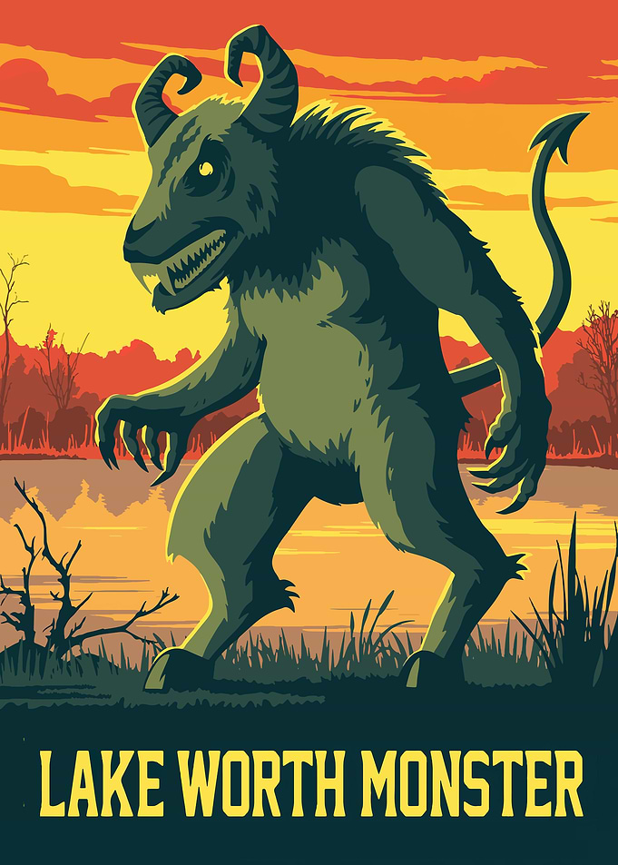 Lake Worth Monster Vintage Poster