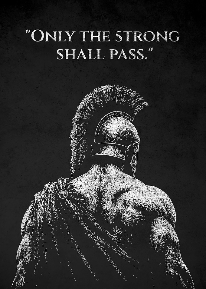 Spartan Warrior Strong Inspirational Poster