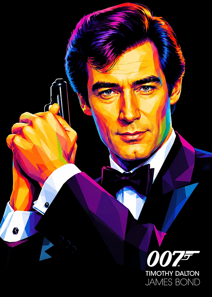 Timothy Dalton James Bond Pop Art